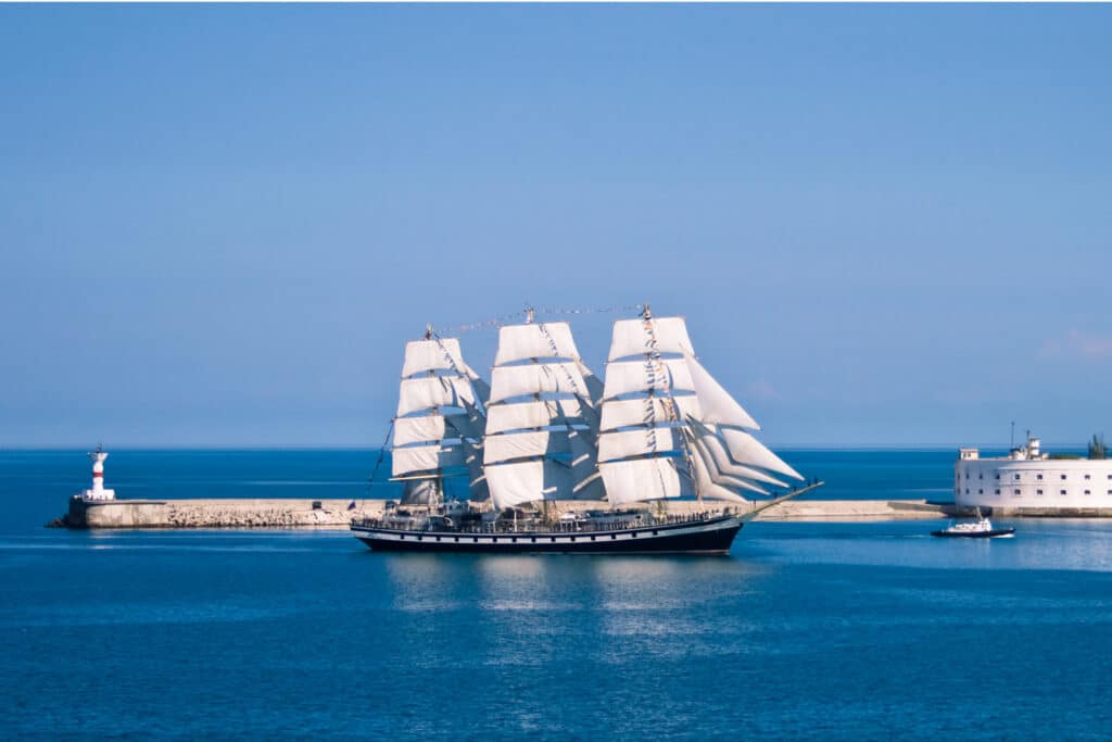 Classic sailing ship